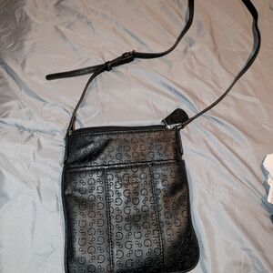 Black Monogram Crossbody Shoulder Bag